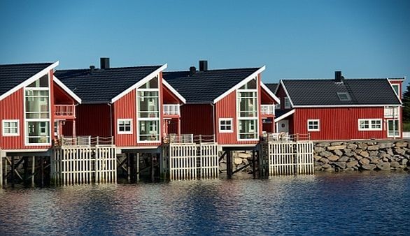 Rote Häuser in Norwegen Rote Häuser in Norwegen