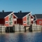 Rote Häuser in Norwegen